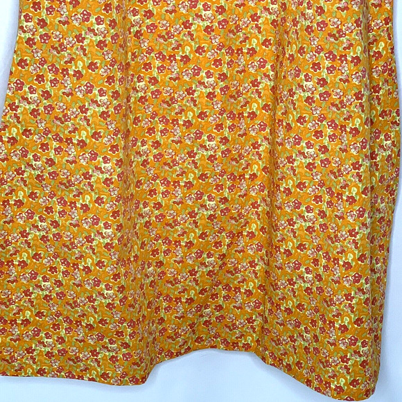 Wild Fable Womens Sundress Size XXL Bodycon Orange Floral Spaghetti Straps - Picture 5 of 12